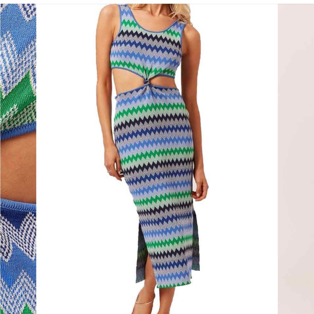 Solid & Striped | Bailey Dress in Ombre Zig Zag | Brand New, TAGS ON | Size S